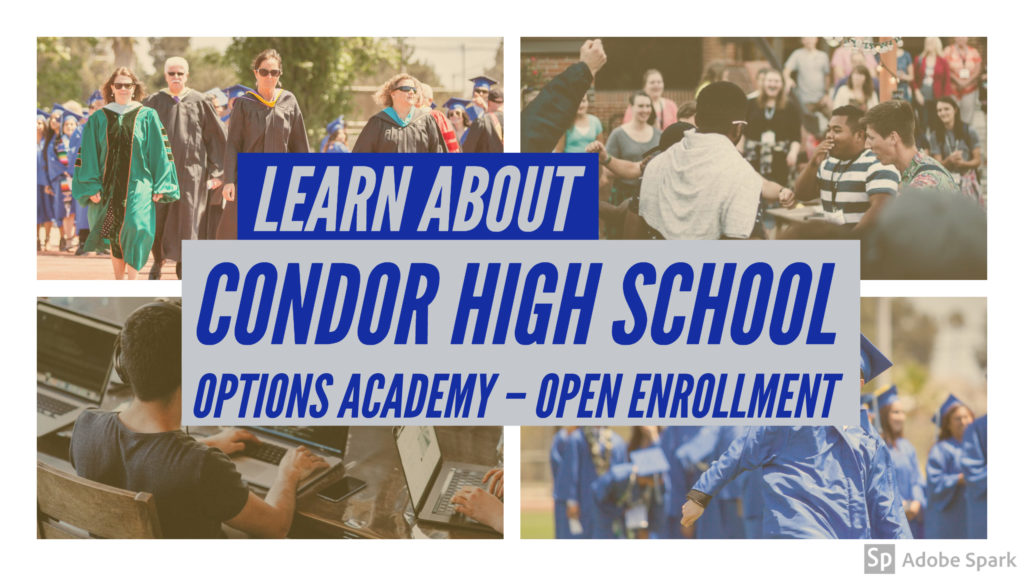 Banner with the text "Learn about Condor High School"
