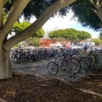 The bicycle parking