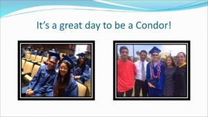 Slide with Condor graduates