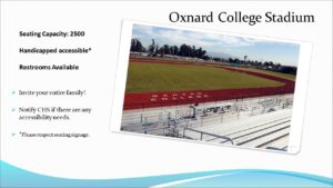 Slide with Oxnard College Stadium