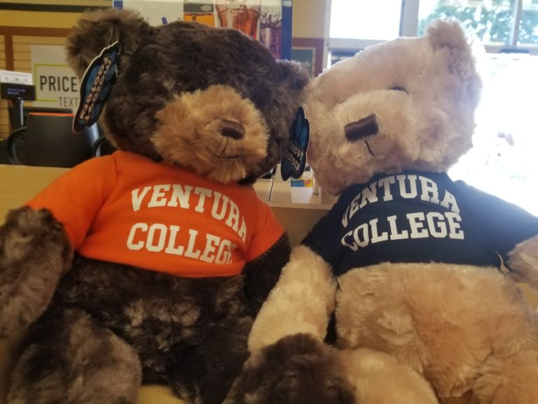 Teddy bears in Ventura college t-shirts